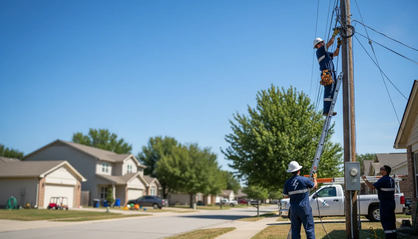 Residential electrician providing installation services in Dustin, OK